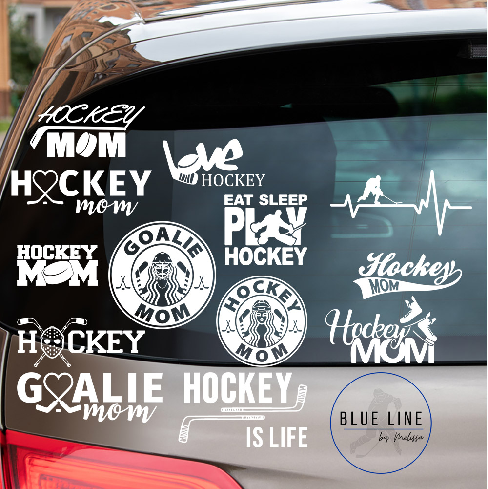 Hockey Decals – Car decals, window decals, and more – Blue Line by Melissa